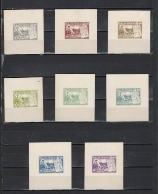 ,  1949 Mao Zedong 3 Nominal In Different Colour Thick Paper