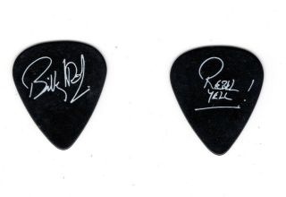 Rare Billy Idol Signature Black Guitar Pick - 2009 Rebel Yell Tour