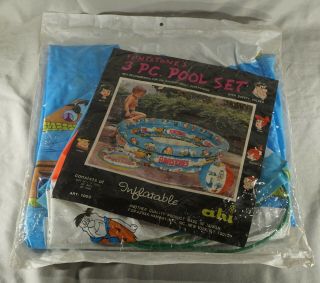 Rare 1973 The Flintstones 3 Piece Pool Set Still In Package