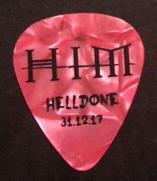 Him Guitar Pick Helldone Last Show 31/12/17 Very Rare