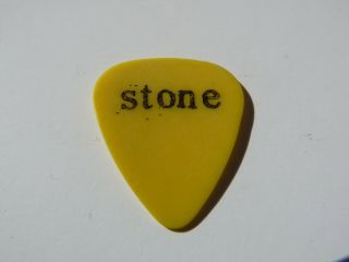Pearl Jam Stone Yellow Vintage Concert Tour Issued Guitar Pick