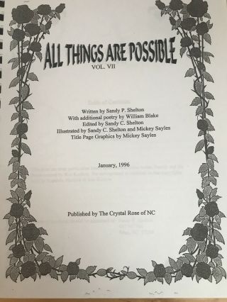 Beauty and the Beast TV Fanzine All Things Are Possible 7 2
