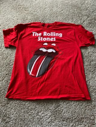 2015 The Rolling Stones Concert T - Shirt Columbus Ohio State Buckeyes Sz Adult Xl