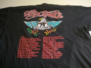Vintage 1993 Aerosmith European Tour T Shirt 2