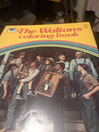 Vintage Witman The Waltons Coloring Book 1 Page Colored.