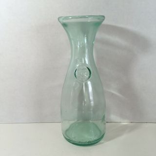 Glass Bottle Vase Decanter Teal Blue Green 500 Ml Made In Italy