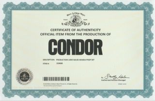 Condor TV Show Production Saudi Arabia Prop License Plate Set (19) 2