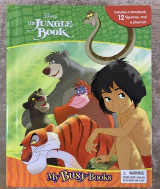 Disney The Jungle Book My Busy Book Playset Figurines Playmat Storybook Complete