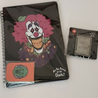 Nick Box Are You Afraid Of The Dark? Notebook With Bookmarks And Lapel Pin