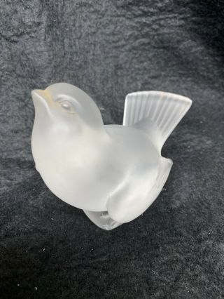 Lalique Bird Head Up Frosted French Older