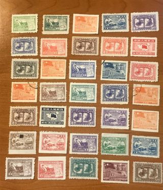 1949 East China Liberation Area 35 Stamps Hinged Very Fine