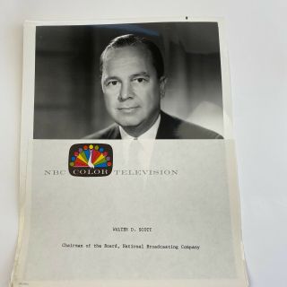 Vintage Press Photo Nbc Tv Walter B Scott Chairman Of The Board 1960’s