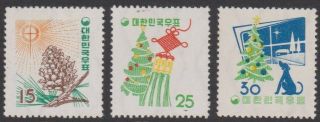 1957 South Korea Christmas And Year Mnh Sg 304/306 Cat Value £40,