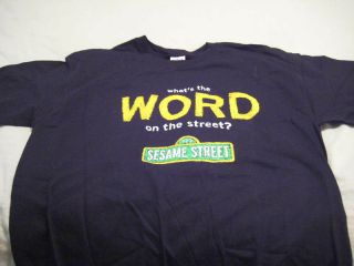 Rare Sesame Street T - Shirt Large Word On The Street
