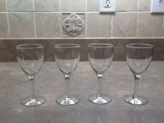 Set Of 4 Vintage 4 Oz.  Crystal Cordial/sherry Glasses