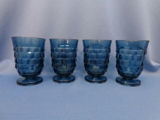 Colony Whitehall Riviera Blue - 3 7/8 " Juice Glasses - Indiana Glass