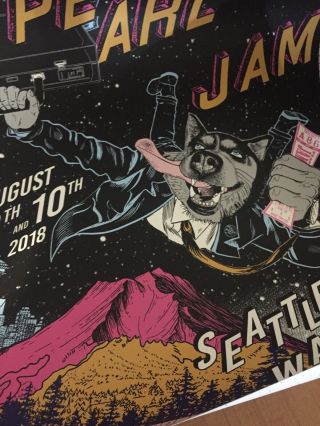 Pearl Jam Seattle Poster 2018 Faile The Home Shows Pj Tour Db Cooper Hijack