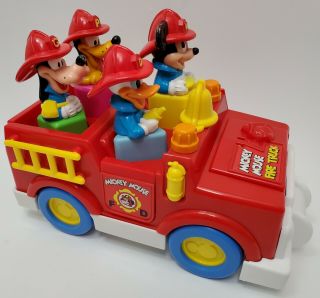 Vintage Mattel Disney Mickey Mouse & Friends Fire Truck 1989 Htf Collectible