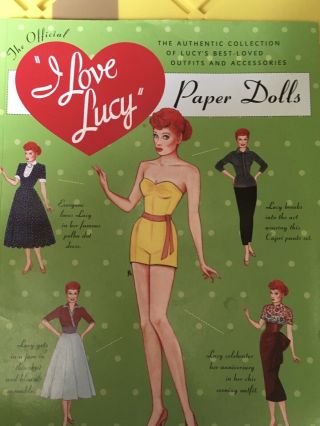 The Official I Love Lucy Paper Dolls Uncut Book Allan Glaser Rare (097)