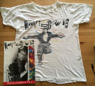 David Bowie T - Shirt & Program From Glass Spider Tour 1987