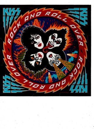Kiss Orig 1976 Sticker.  Rock And Roll Over.  M.