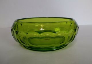 Vintage Viking Glass Avocado Green Georgian Candy Bowl Dish Mid Century Modern