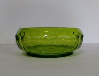 Vintage Viking Glass Avocado Green Georgian Candy Bowl Dish Mid Century Modern 2