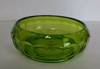 Vintage Viking Glass Avocado Green Georgian Candy Bowl Dish Mid Century Modern 3