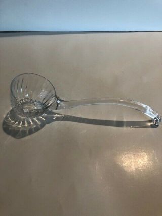 Crystal Clear Glass Punch Bowl Ladle W Curve Handle