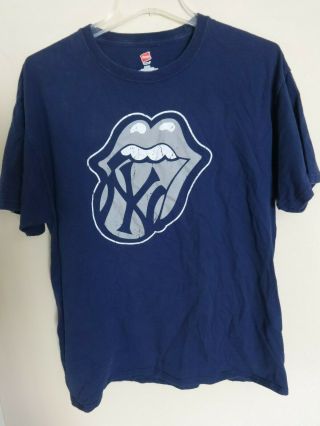 Euc Rolling Stones York Yankee Stadium Concert Tour T - Shirt Men Large