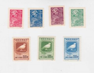 Ne China 1949/50 Two Sets Of Commemorative Issue,  Sc 1l121/4,  1l154/6 N1104