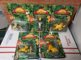 Vintage Mattel Disney The Lion King Collectible Figures Set Of 5 See Pic