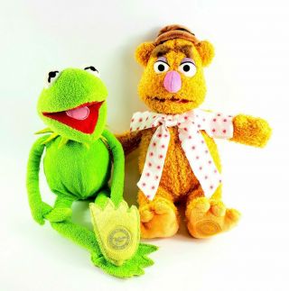 Disney Store The Muppets Kermit The Frog Fozzy Bear Plush Set Jim Henson 19 "