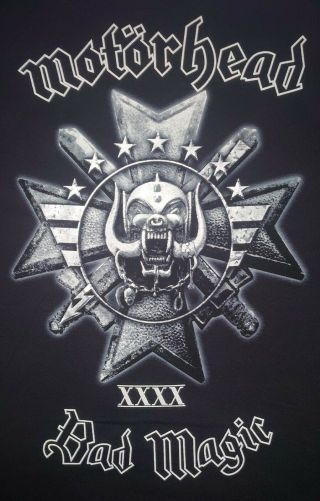 Motorhead Bad Magic Europe 2015 Tour Shirt Xxl Phil Campbell Bastard Sons