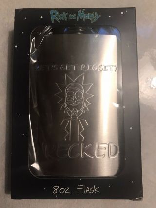 Rick And Morty Lets Get Riggity Wrecked Flask