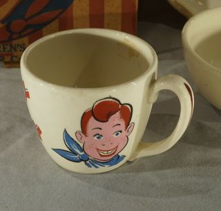 1950 ' S HOWDY DOODY 3 PIECE CHILDREN ' S DISH CUP AND BOWL SET 2