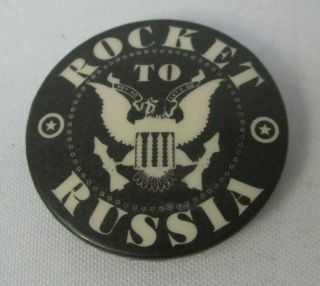 The Ramones Vintage Circa 1977 Rocket To Russia Pin Button Badge Punk Wave