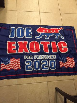 Joe Exotic Tiger King For President Flag 2020 Banner Sign Carol Baskin