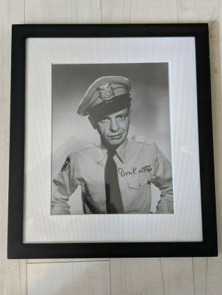 Don Knotts Signed Framed Photo Barney Fife Andy Griffith Show