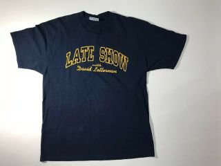 Late Show David Letterman T - Shirt Cbs Souvenir York City Xl Lee Vintage