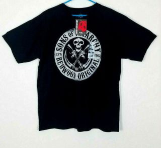 Official Sons Of Anarchy Redwood Black T - Shirt Size Xl With Tags