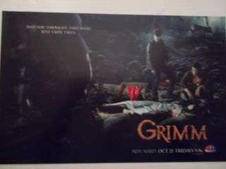 Rare One Sided Grimm Tv Show Promo Poster From San Diego Comic Con