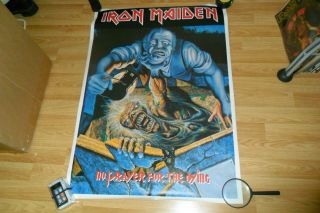 Iron Maiden Promo Poster No Prayer For The Dying N/m Rock Heavy Metal
