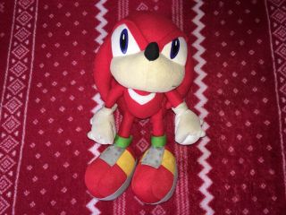 Official 8” GE SONIC X KNUCKLES Sonic Plush Toy 2005 SEGA 2