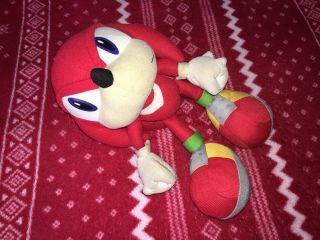 Official 8” GE SONIC X KNUCKLES Sonic Plush Toy 2005 SEGA 3