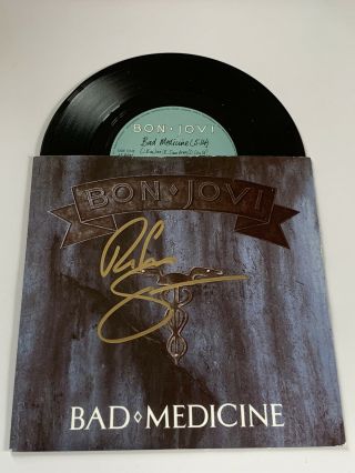Bon Jovi - Bad Medicine 1988 7” Vinyl (signed Autographed) By Richie Sambora