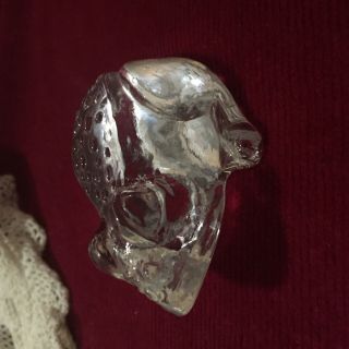 Kosta Boda Crystal Clear Art Glass Frog Figurine Paperweight Detail