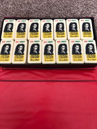 Vintage Bob Marley Double Six Dominoes Set Of 28 In Case