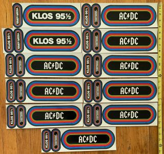 Eleven Vintage Klos 95 1/2 Decals,  Acdc