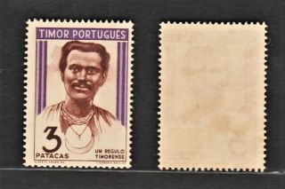 Timor 1948 Head Of Chieftains (3p,  Rare Key Value) Mnh Cv$21